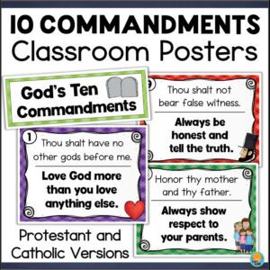 10 ten commandments posters for kids